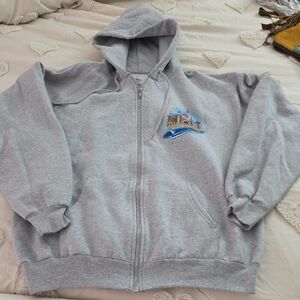 Hanes Gray Zip-Up Hoodie